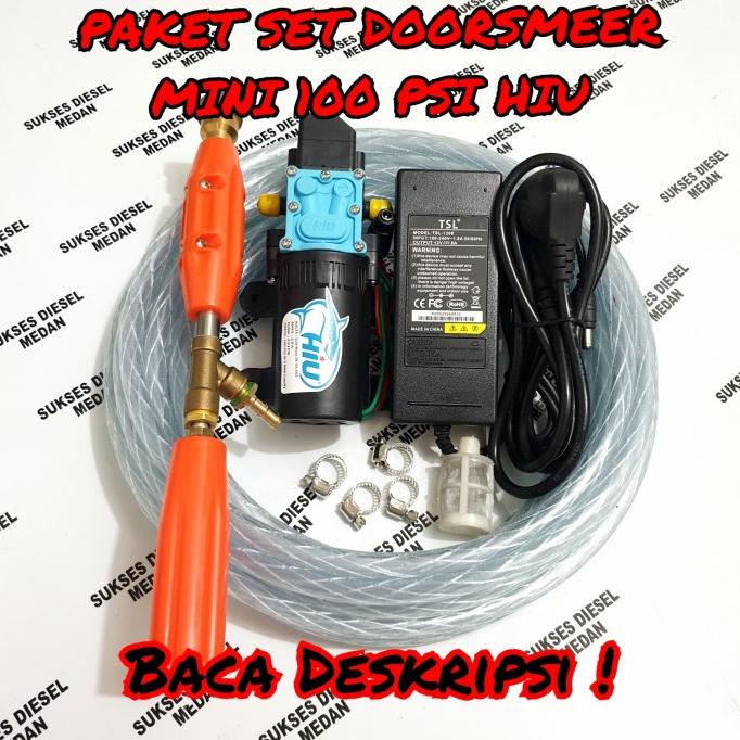 ~~~~~] PAKET SET Mesin Pompa Air 100 Psi Hiu Steam Cuci Mobil Motor AC