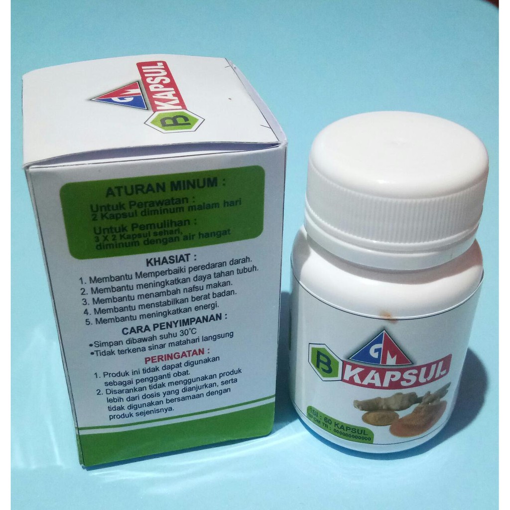 

GM B Kapsul Herbal Alami Untuk Peredaran Darah Daya Tahan Tubuh Nafsu Makan dll