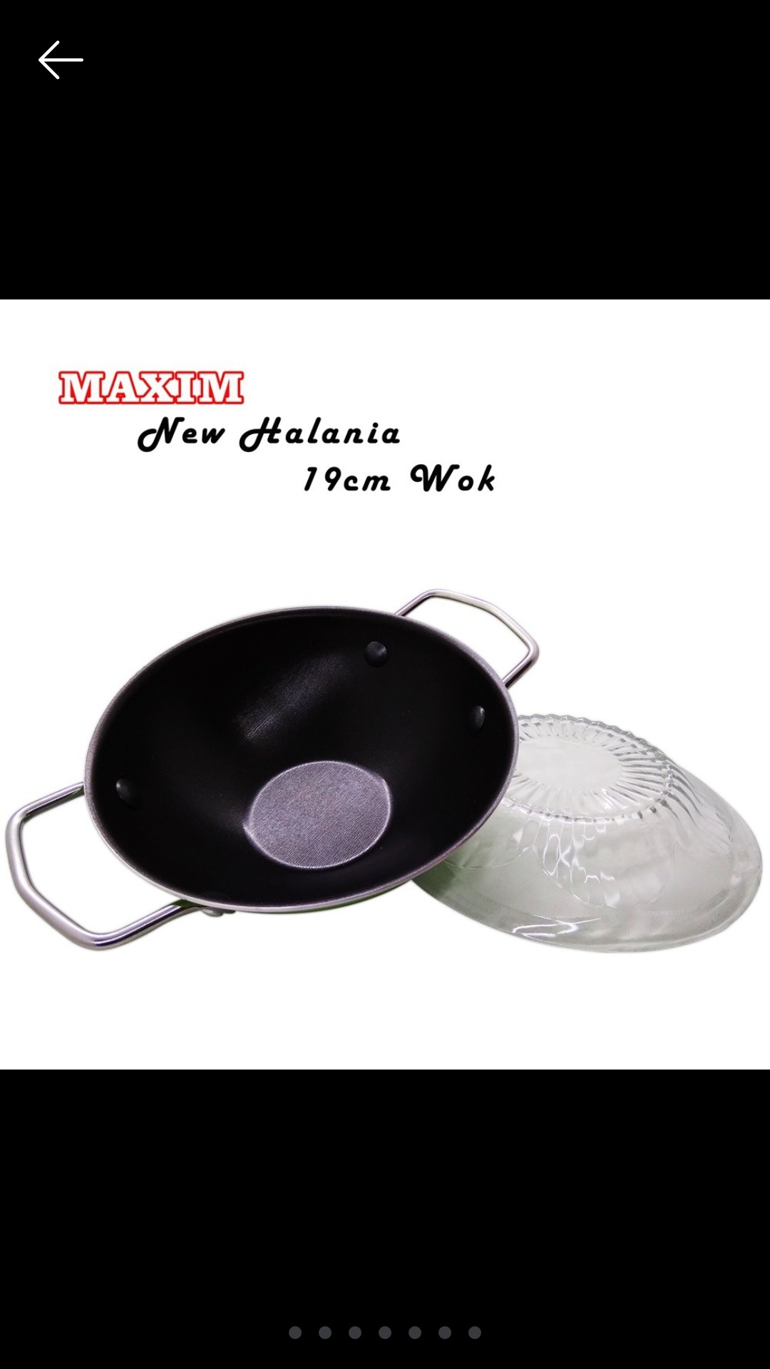 Maxim New Halania Mie Wok 19cm +piring / Panci Mie + Piring / Wajan Mini