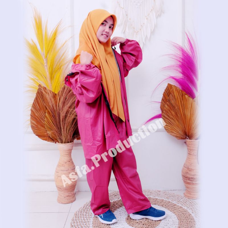 JAS HUJAN, RAINCOAT Terbaik Pria Wanita BY POLO RUBEL Sporty Full Press Anti Rembes Dan Kuat Bahan Karet PVC 0,25 Tebal