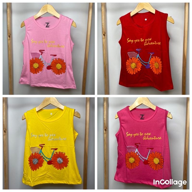 Singlet anak perempuan (SUN FLOWER)1-9 tahun