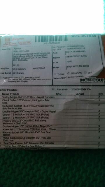 Valve Sock 1/2 X 3/4 Aw Rucika V Sok Drat Luar