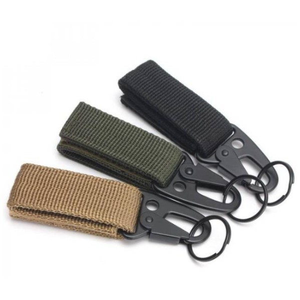 Quickdraw carabiner military tactical nylon belt