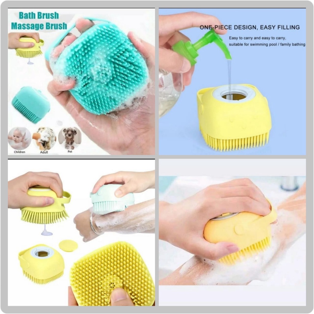 Sikat Badan Mandi Dispenser Silikon Bath Shower Brush Silicone Dispenser