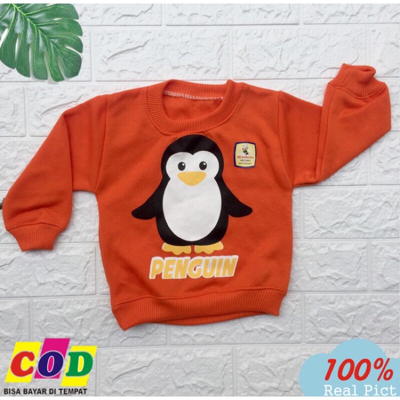 sweater bayi jaket bayi karakter penguin almeera baby and kids