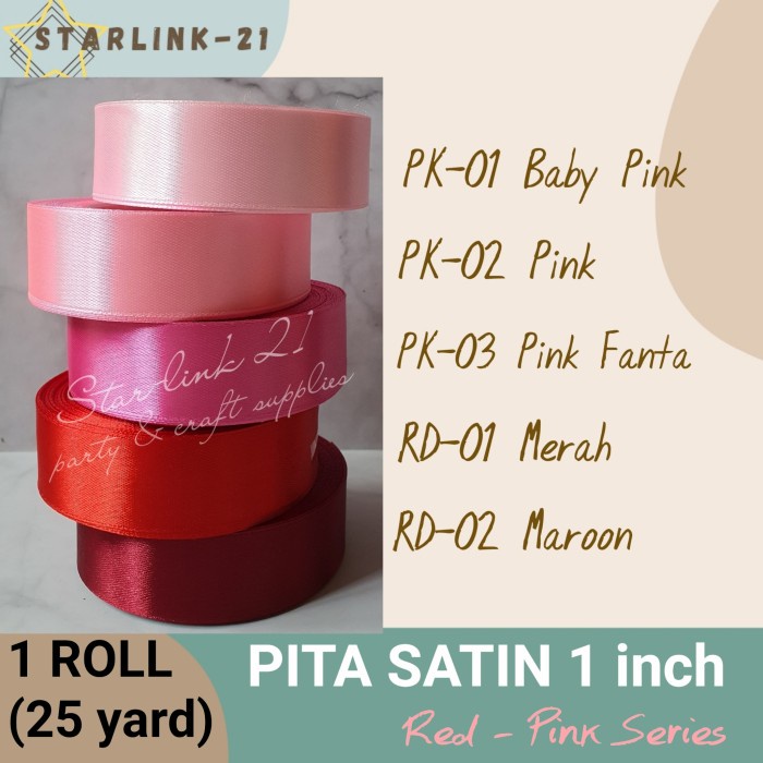 

[1 ROLL] PITA SATIN 1 Inch Pita Kado Pita Parsel ST-02
