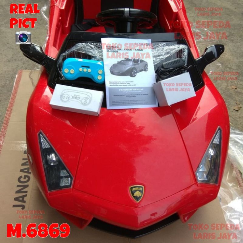 MOBIL AKI ANAK LAMBORGINI PMB M-6869 , MOBILAN AKI ANAK LAMBORGINI PMB M6869 , MOBIL AKI LAMBORGINI TERBARU 2022-2