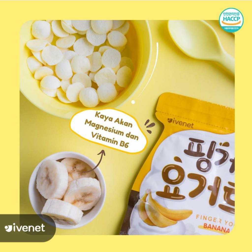 Ivenet Finger Yogurt 20 gram / Snack Yoghurt 20 g / Snack Cemilan Bayi 7 bulan+