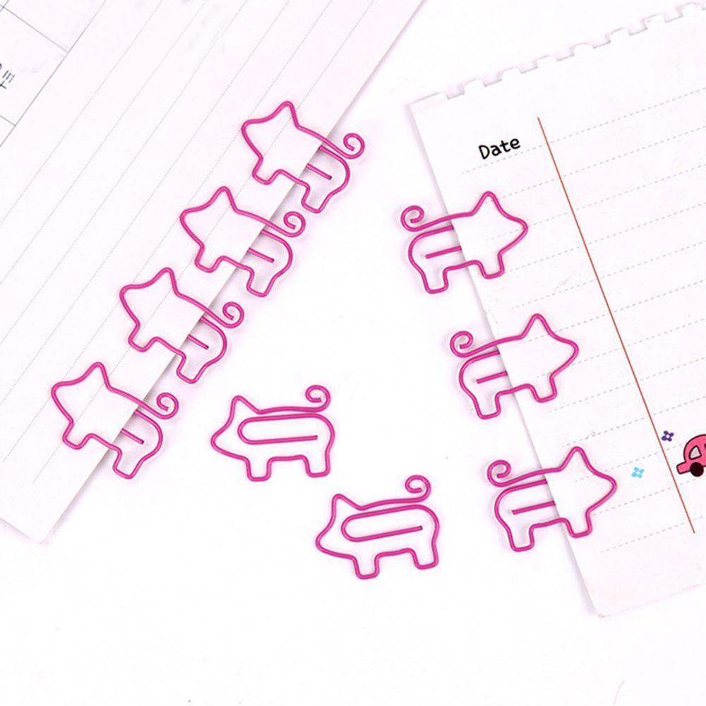 Agustina Paper Clip Letter Clips Hollow Kantor Hewan Lucu Supply Alat Tulis Logam Pink