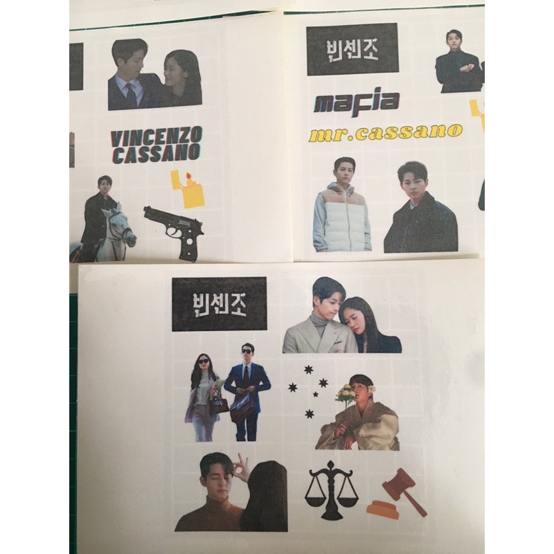 Sticker Pack Drama Korea VINCENZO Song Joong Ki Sticker Aesthetic Murah