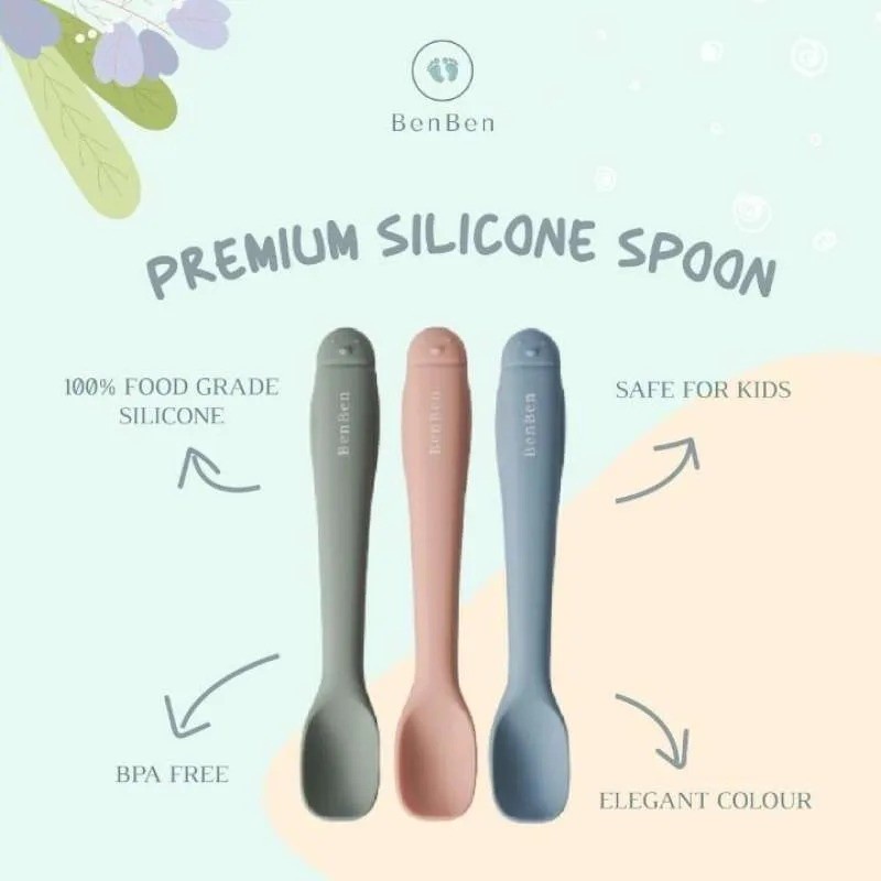 BenBen Silicone Baby Spoon / Sendok Makan Bayi