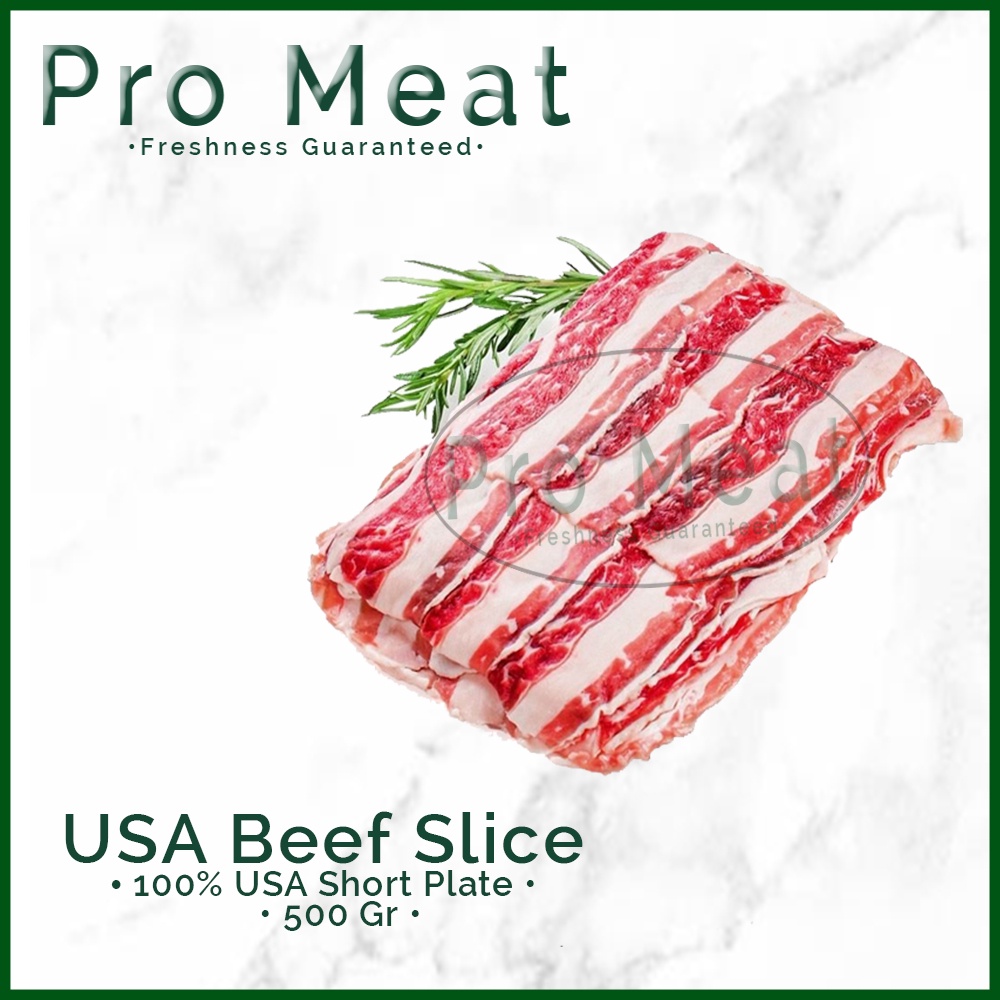 

100% USA Beef Short Plate - Daging sapi slice Yoshinoya Yakiniku Suki