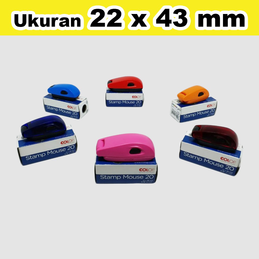 

Gagang Stempel Merek COLOP MOUSE 14 x 38 mm
