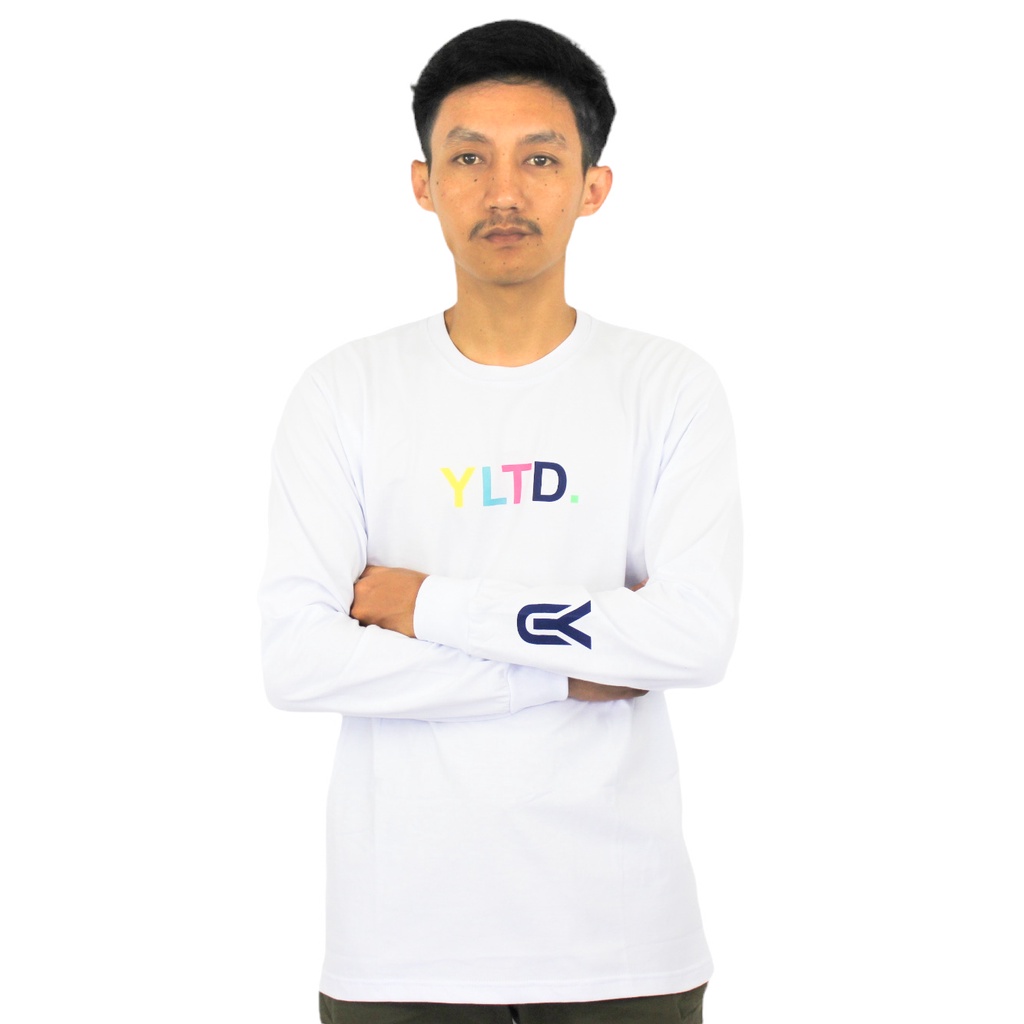 Youbee Limited - Longsleeve YLTD Full Color | T-Shirt Pria | Kaos Pria | ROCHA White