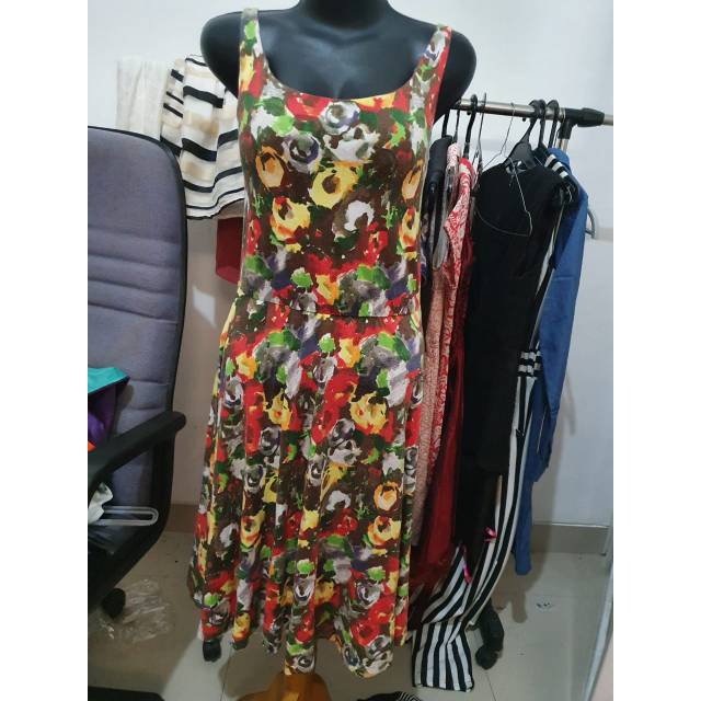 dress uniqlo cupbra flower pantai