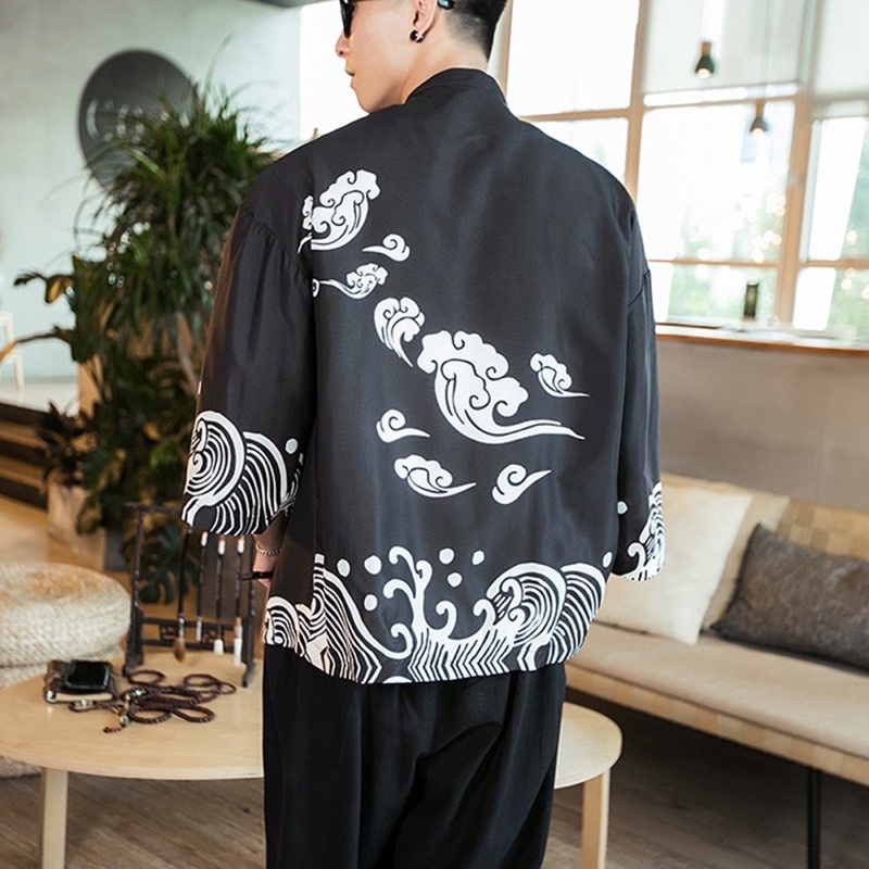 KIMONO CARDINGAN IMPORT PRIA WANITA JEPANG HARAJUKU KOREA M-2XL TB43