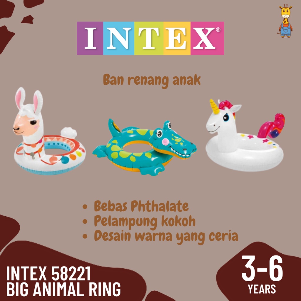 Intex 58221 Big Animal Ring - Pelampung Ban