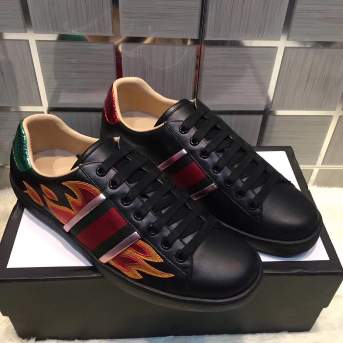 gucci ace flame black