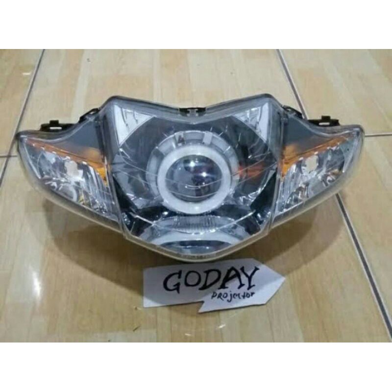 Paket Projector Led lampu depan Plus Reflektor Honda Revo absolute