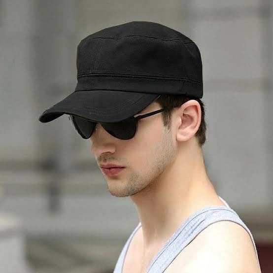 { BISA COD } TOPI KOMANDO HITAM- topi army pria tactical polos militer