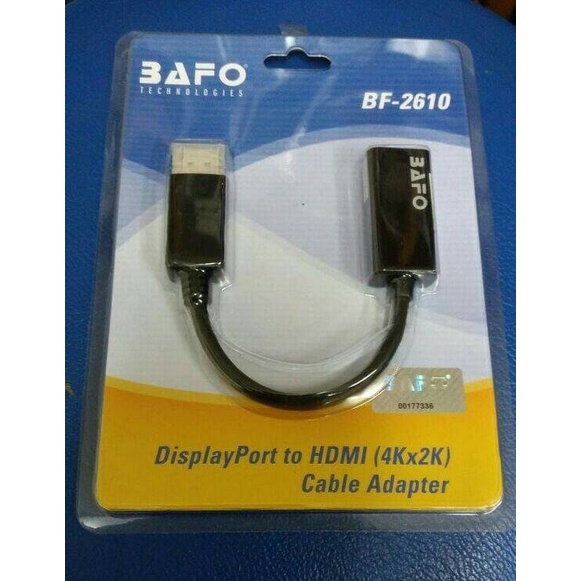 BAFO BF-2610 Kabel DisplayPort to HDTV Cable Adapter (Support 4k x 2k)