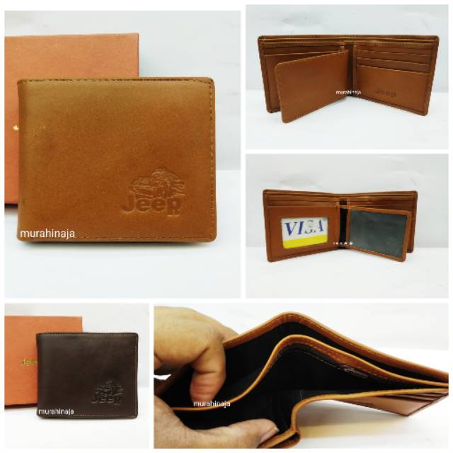 Dompet JEEP KULIT ASLI bahan pull up