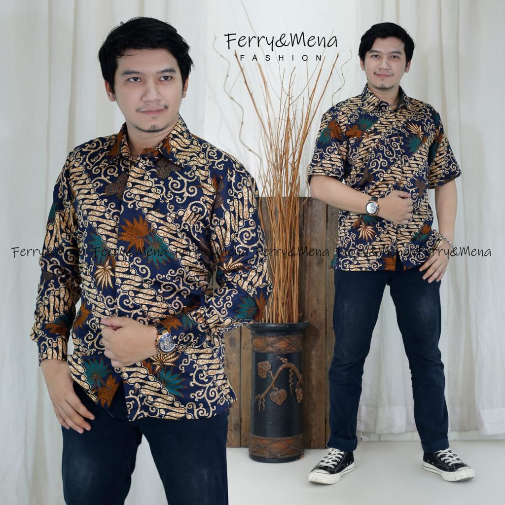 Kemeja batik pria modern / kemeja kondangan / kantor / kerja