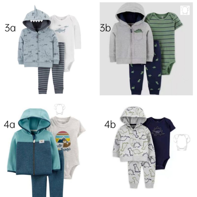 Set jaket bayi 3in1 /set jumper jaket bayi / jumper jaket/ baju import bayi