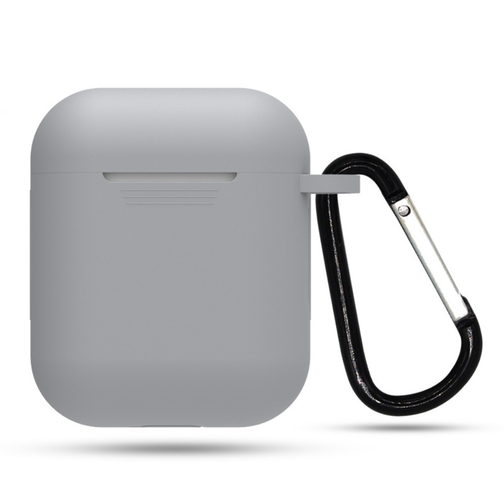 Case Earphone Bahan Silikon Dengan Carabiner Untuk I12/I9S/I11 Tws-Abu-abu