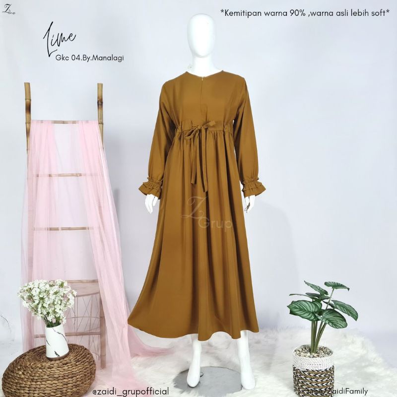 GKC 04 Lime | Gamis by Manalagi.ID | Gamis Syari