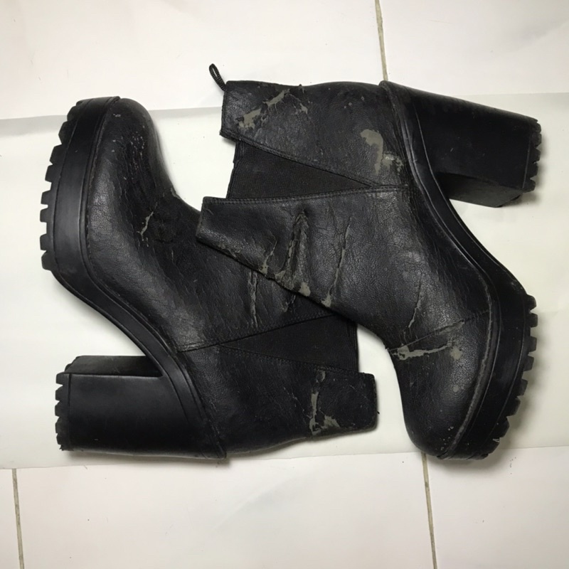 HnM Boots Full black second sepatu bekas murah original ukuran 39
