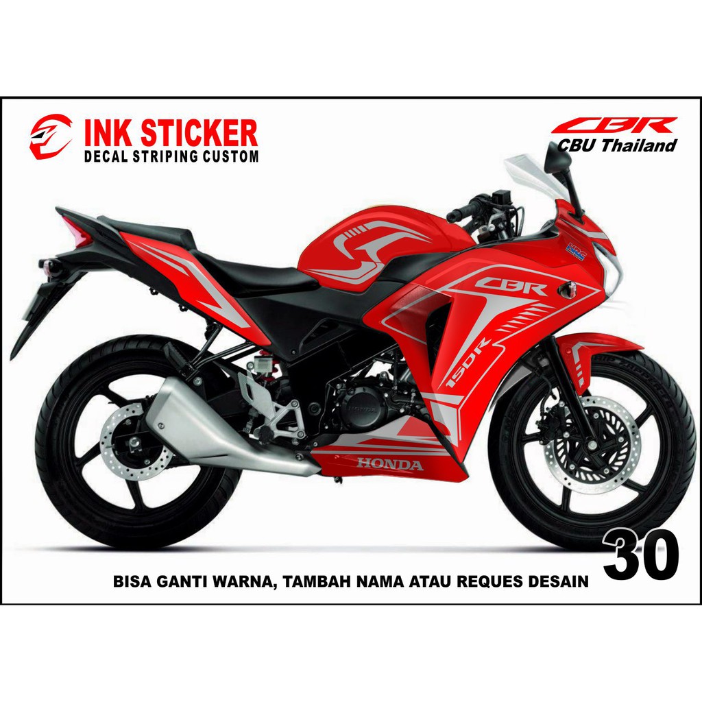 Sticker Decal CBR THAILAND, CBR CBU 150R / 250R 30 fullbody