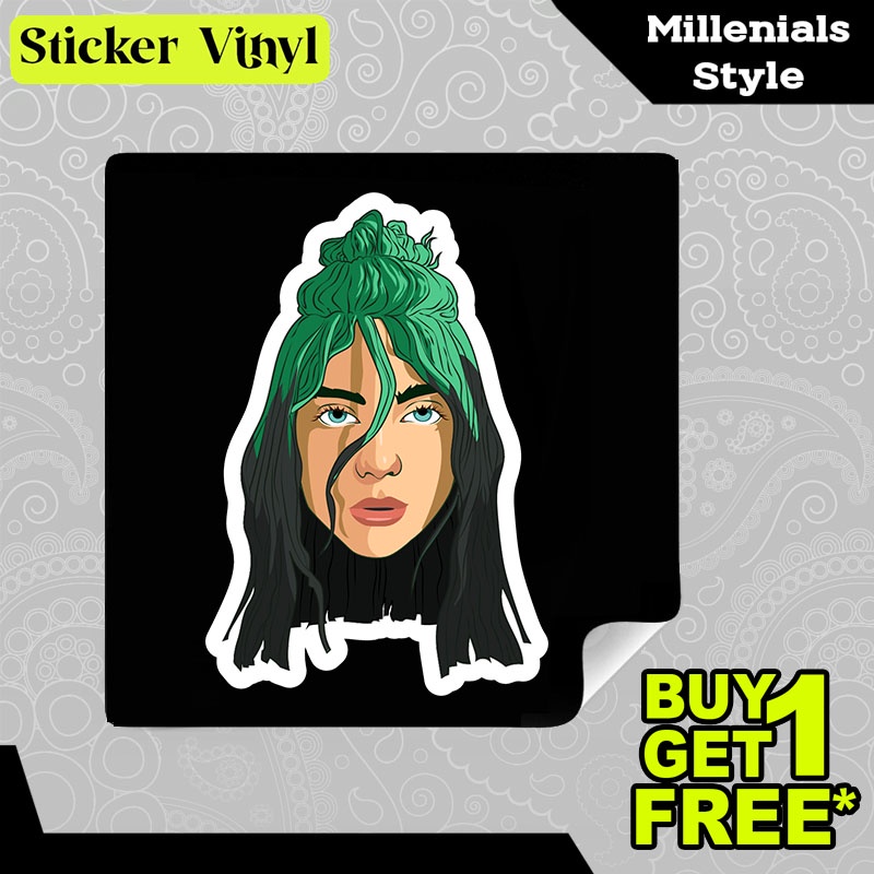 

Stiker Sticker Billie Eilish Green Hair Musisi Terkenal Dunia Aesthetic Bahan Vinyl Satuan Anti Air