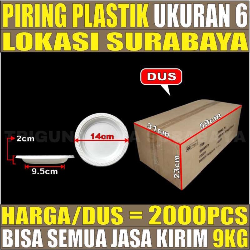 Piring Plastik 6 Dus Semua Jasa Kirim Ekspedisi Sekali Pakai Uk Kecil surabaya