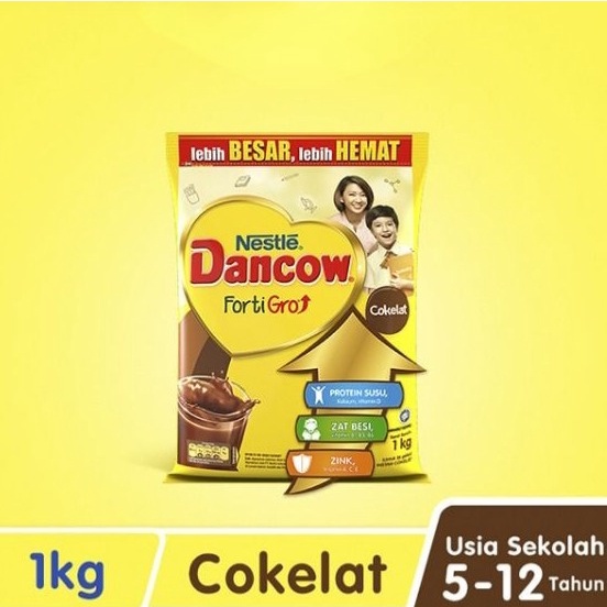 NESTLE Dancow Fortigro Coklat 1000 gr Susu Bubuk Pertumbuhan Anak