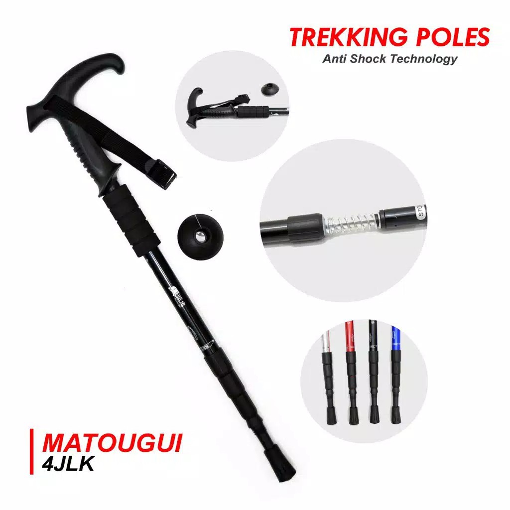 Trekking pole Antishock - Tongkat Pendaki - Tongkat Gunung - Tracking Pole - Treking pol outdoor