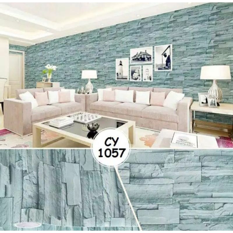 Wallpaper Sticker Dinding Motif Batu Bata model cy1057