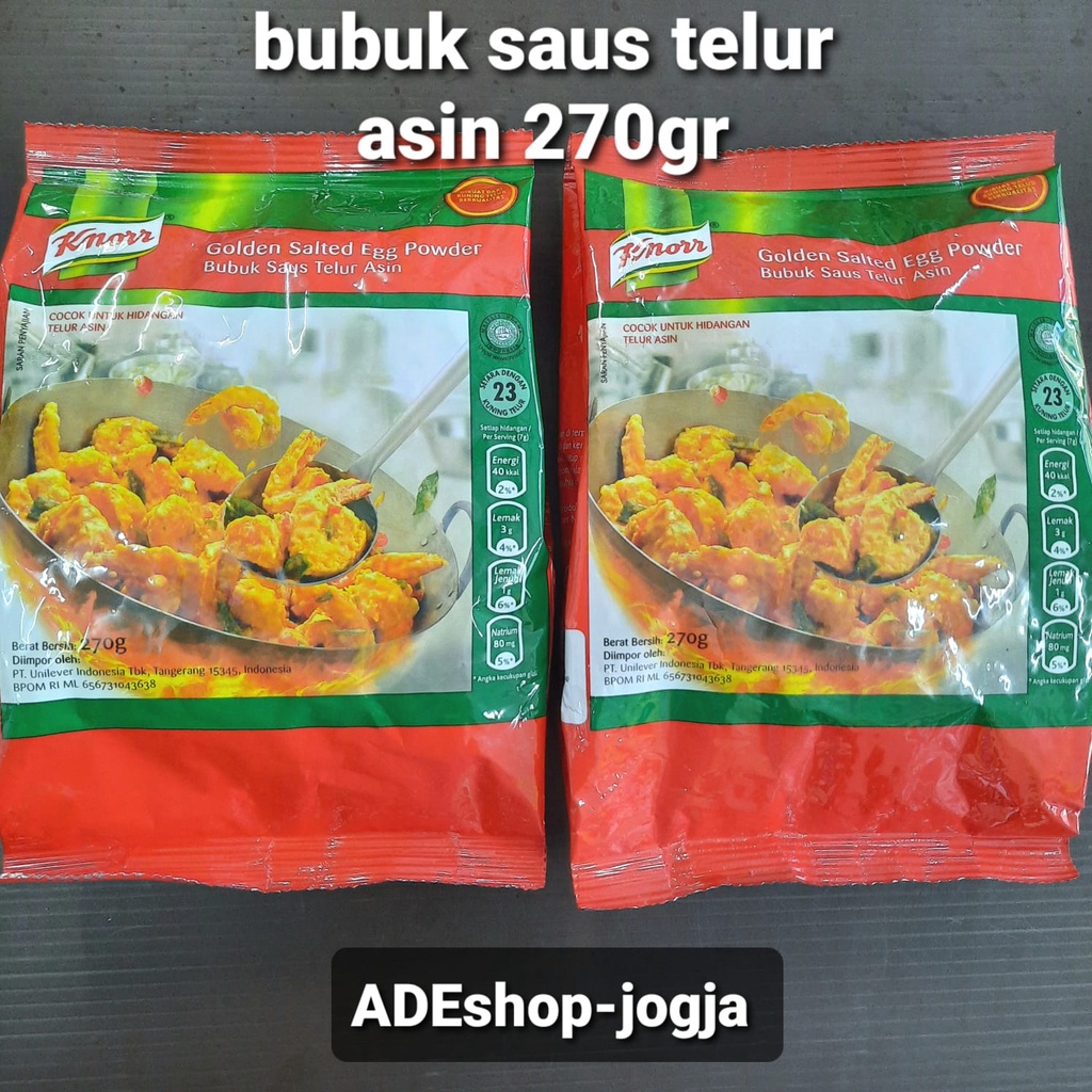 

KNORR Golden Salted Egg Powder / Bubuk Kuning Telur Asin 270 GRAM