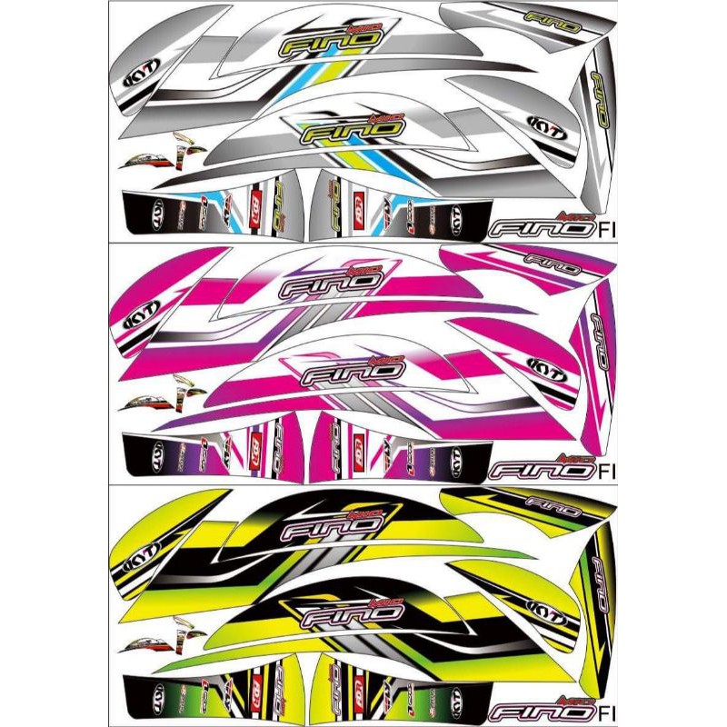 Striping Fino 125 Fi Variasi Yamaha Sticker Stiker Scotlite Skotlet Motor List Li Body Lis List Body