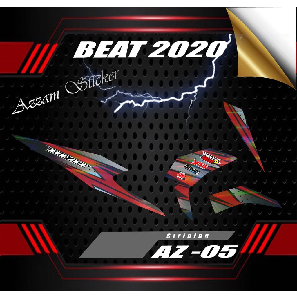 Sticker Striping List Variasi HOLOGRAM  Beat Deluxe 2020 AZ 05
