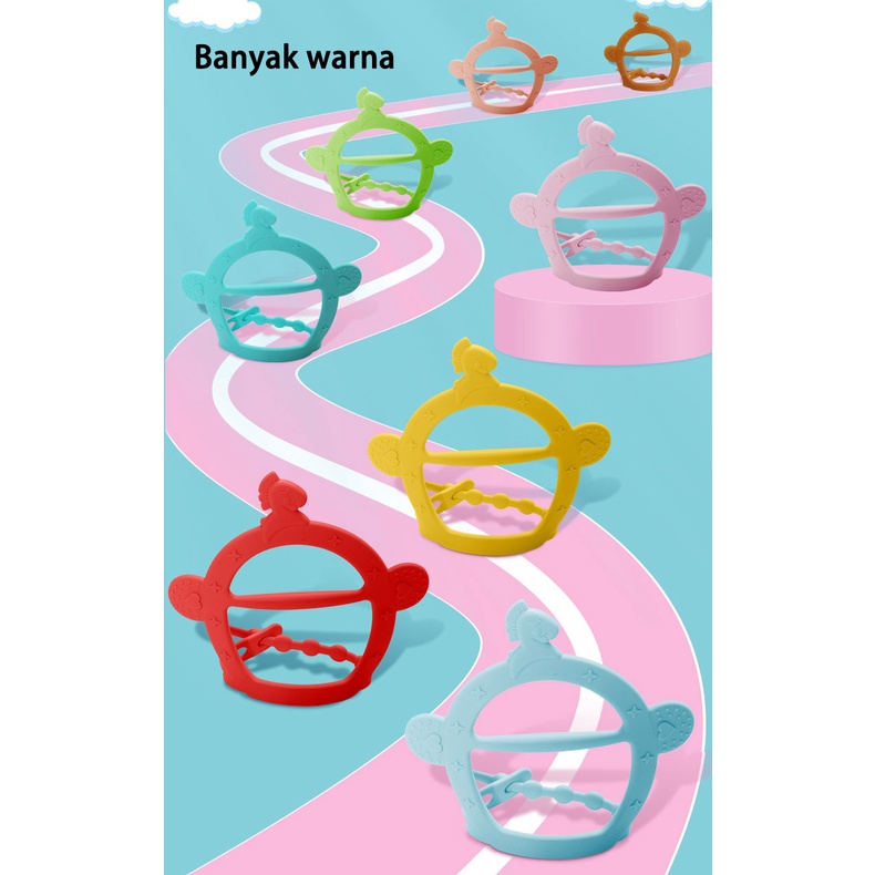 Teether bayi/Gigitan bayi teether/Teether bayi gelang/Mainan gigitan bayi bahan silikon (B68)