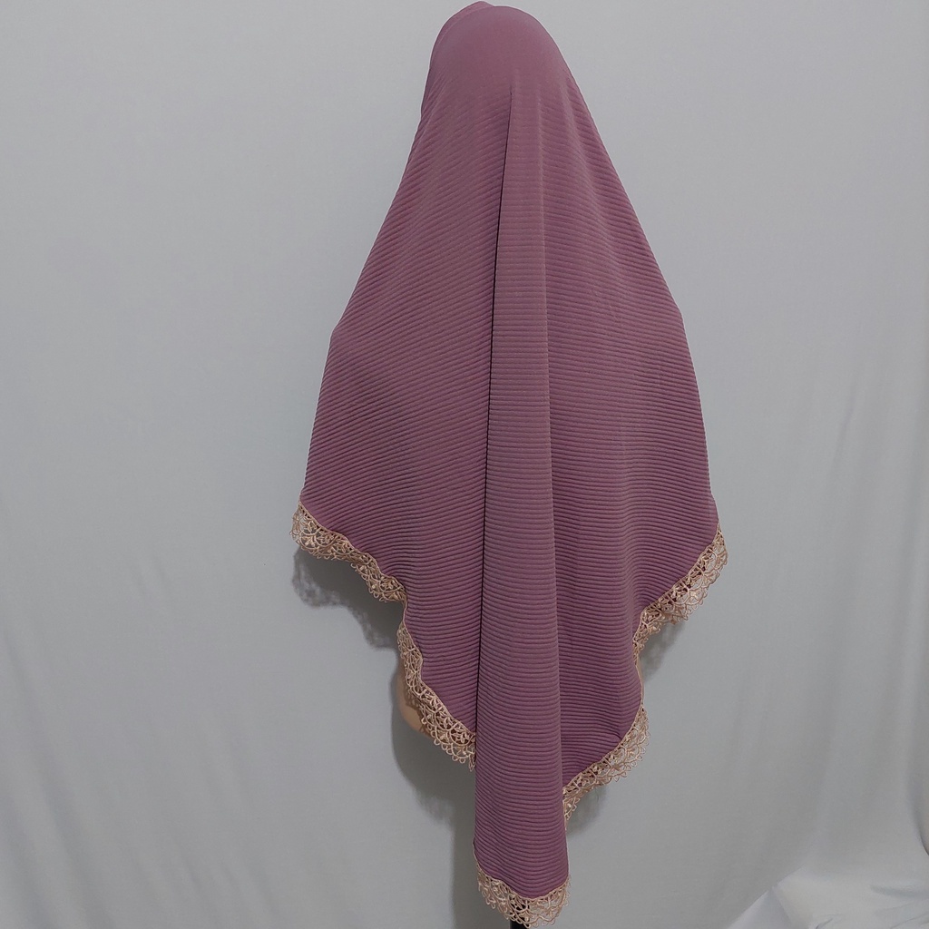 Jilbab Prisket Renda Prada  Keliling Jersy Terbaru 2022-LAVENDER