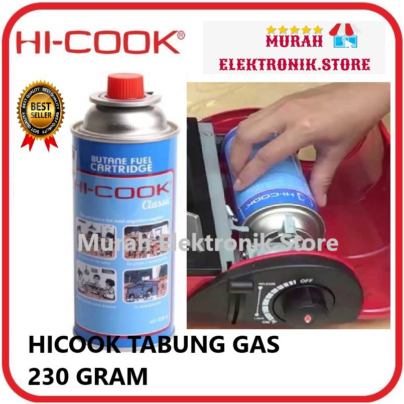 TABUNG GAS PORTABLE / GAS KALENG HI-COOK 230 GRAM