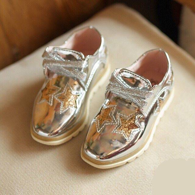 STAR SHOES / SILVER  GOLD PINK HITAM / SEPATU ANAK PEREMPUAN IMPORT / BLING / MURAH