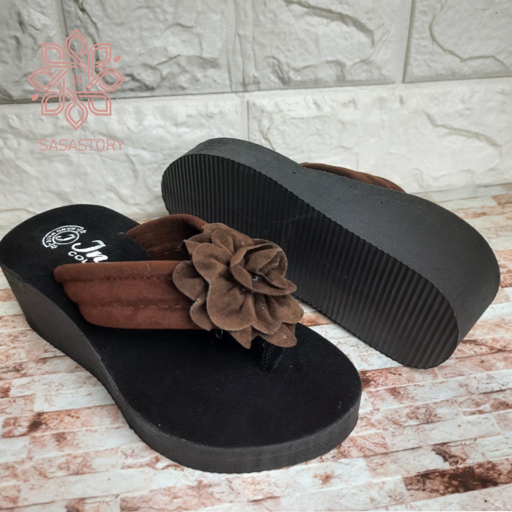 SANDAL SPONS TINGGI HAK BUNGA ANAK 3 4 5 6 7 8 TAHUN KA01