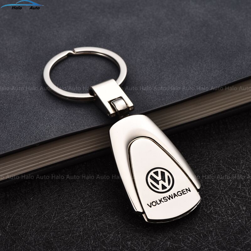 Gantungan Kunci Mobil 3D Logo Volkswagen VW Bahan Stainless Steel