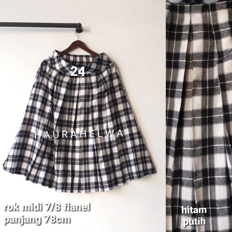 ROK FLANEL IMPORT MIDI 7/8 TARTAN HAURAHELWA-24 HARGA PROMO