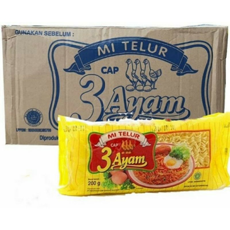 

Mie Telur cap 3ayam 200gr.