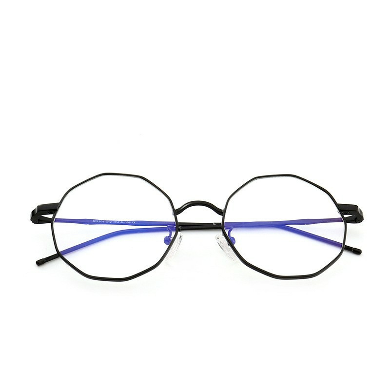 Kacamata Fashion Baca Frame EG56 Anti Radiasi Metal Gaya Retro Untuk Pria / Wanita