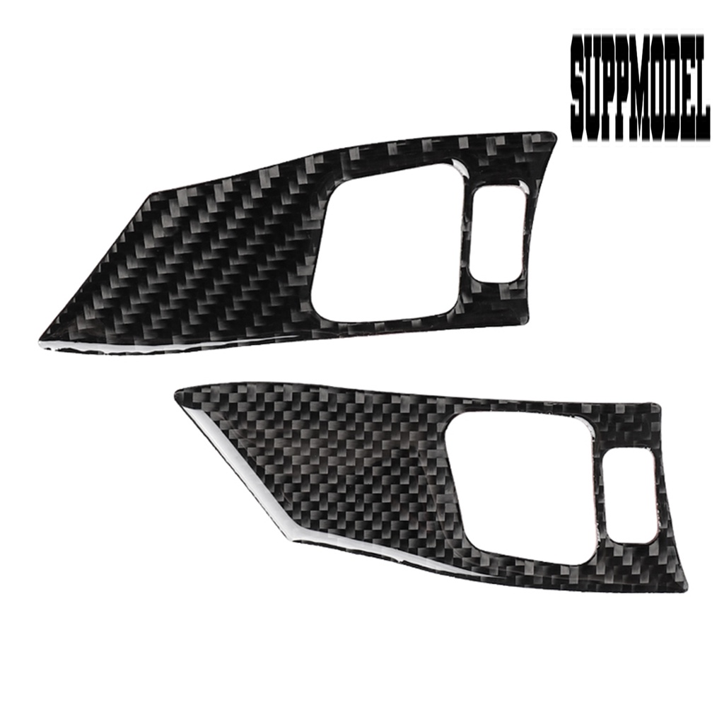 2 Pcs Stiker Cover Setir Kiri Kanan Bahan Serat Karbon Untuk Lexus IS250 2006-2012